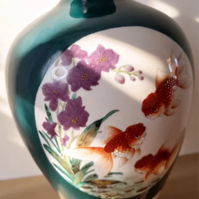 Prunus Vase Six Panels Abundance of Wealth