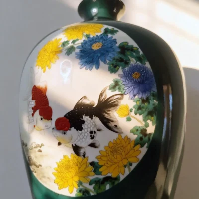 Prunus Vase Six Panels Abundance of Wealth