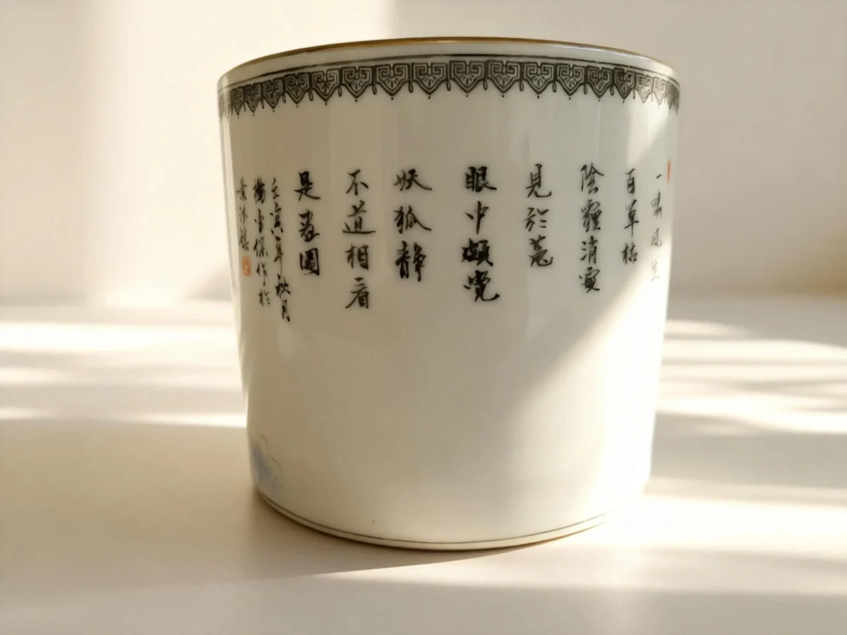 Tiger and Waves Brush Holder