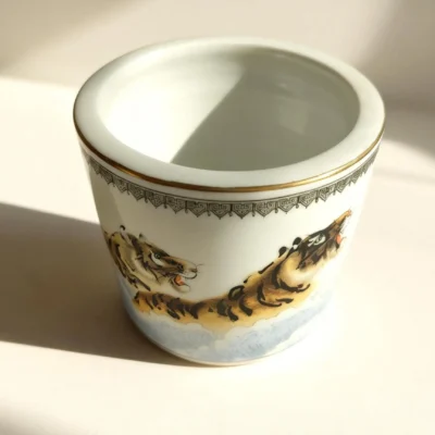 Tiger and Waves Brush Holder