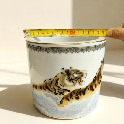 Tiger and Waves Brush Holder