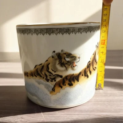 Tiger and Waves Brush Holder