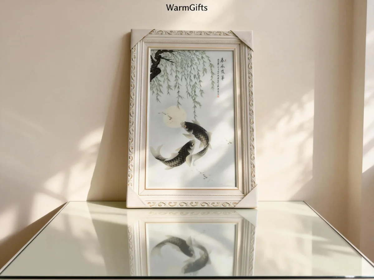 Liushu01 Twin Fish Under Willow