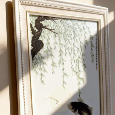 Liushu03 Twin Fish Under Willow