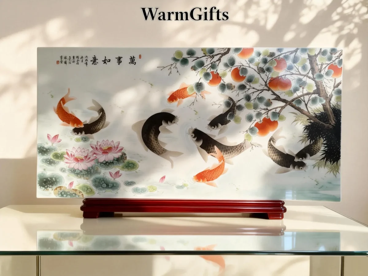 Liyu01 Nine Carps Presenting Auspiciousness for All Wishes Fulfilled