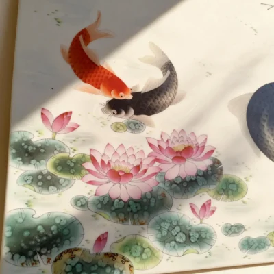 Liyu02 Nine Carps Presenting Auspiciousness for All Wishes Fulfilled