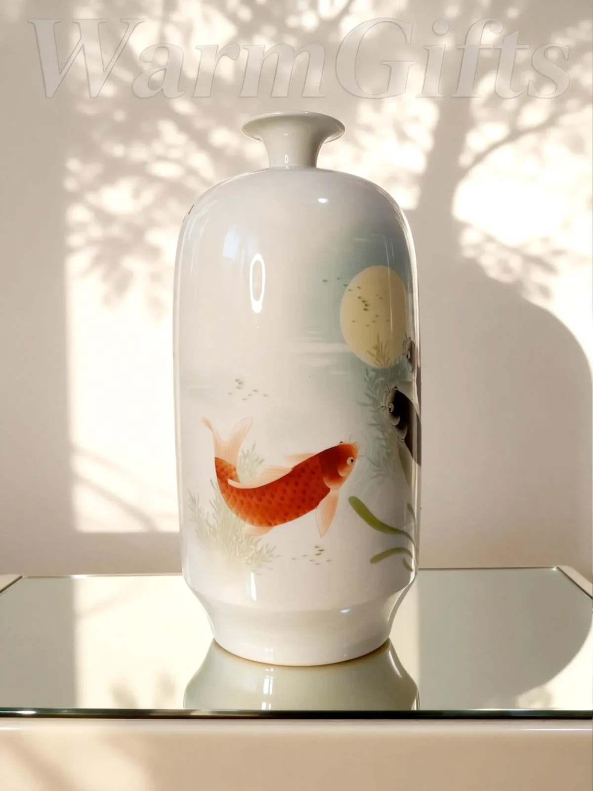 Irregular Porcelain Bottle Koi