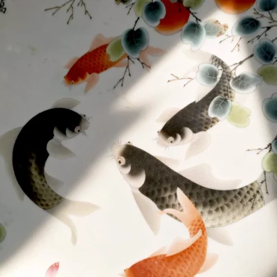 Liyu04 Nine Carps Presenting Auspiciousness for All Wishes Fulfilled