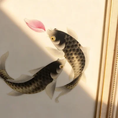 Liyu04 Fish Frolicking in Lotus Pond