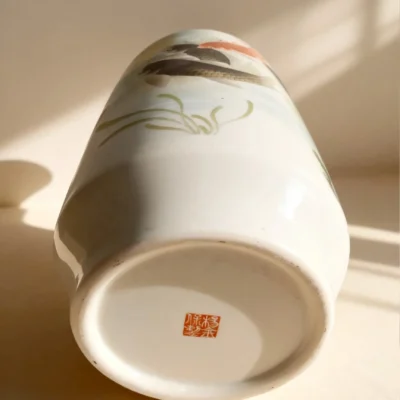 Irregular Porcelain Bottle Koi