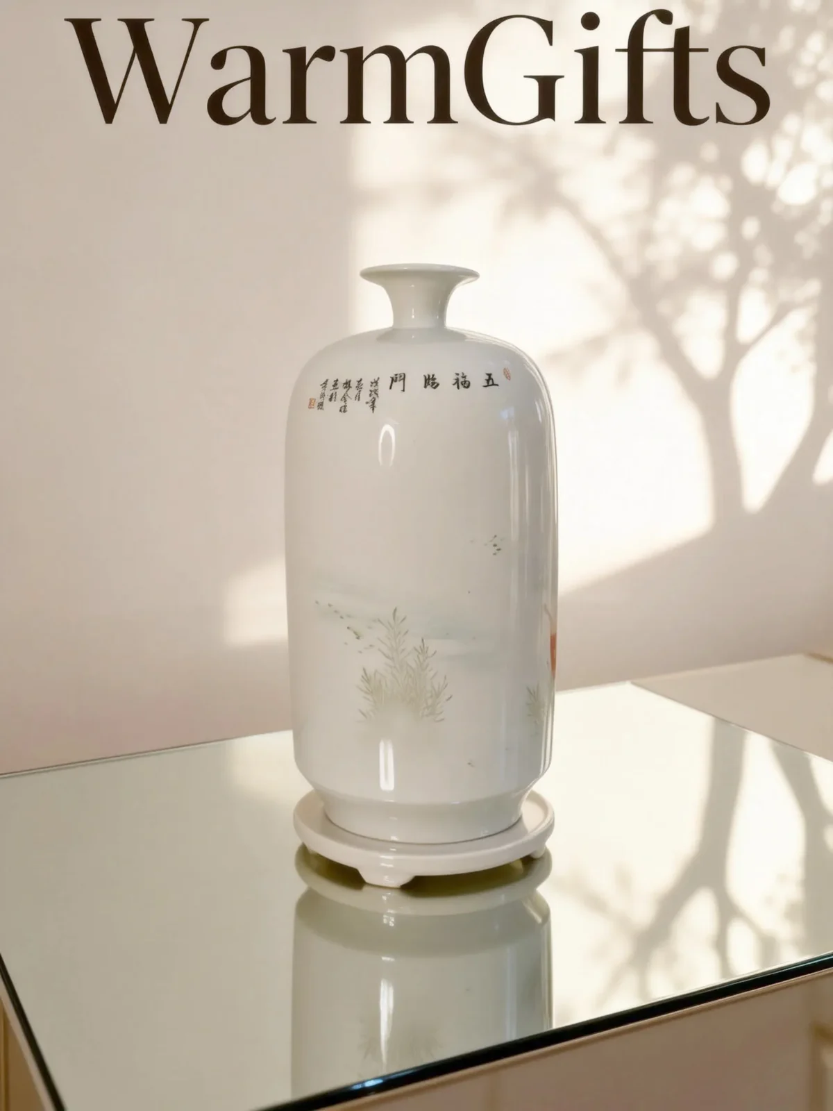 Irregular Porcelain Bottle Koi