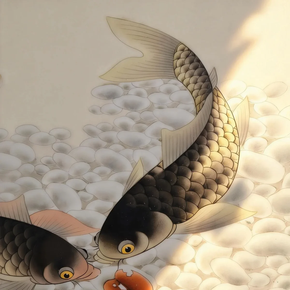 Liyu06 Twin Fish Sporting in Water