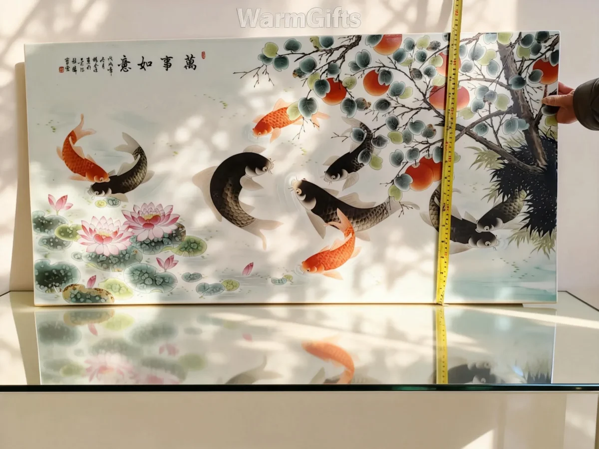 Liyu07 Nine Carps Presenting Auspiciousness for All Wishes Fulfilled