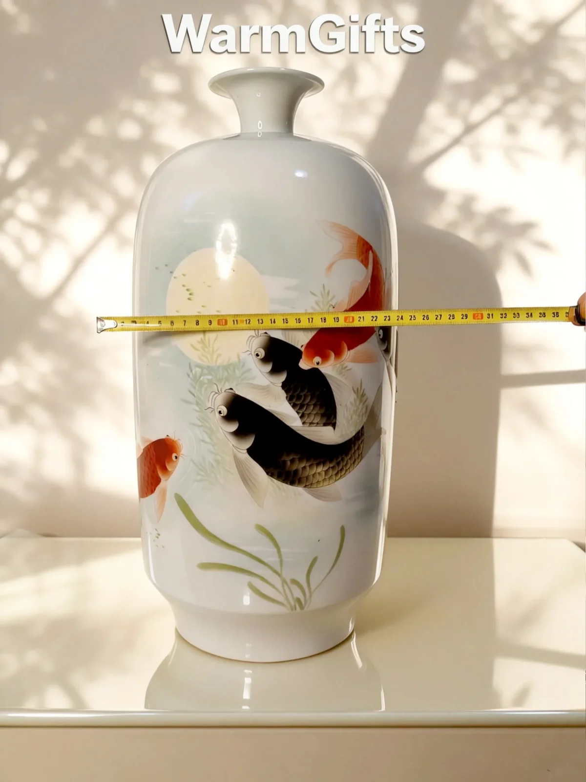 Irregular Porcelain Bottle Koi