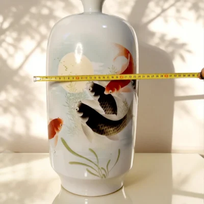 Irregular Porcelain Bottle Koi
