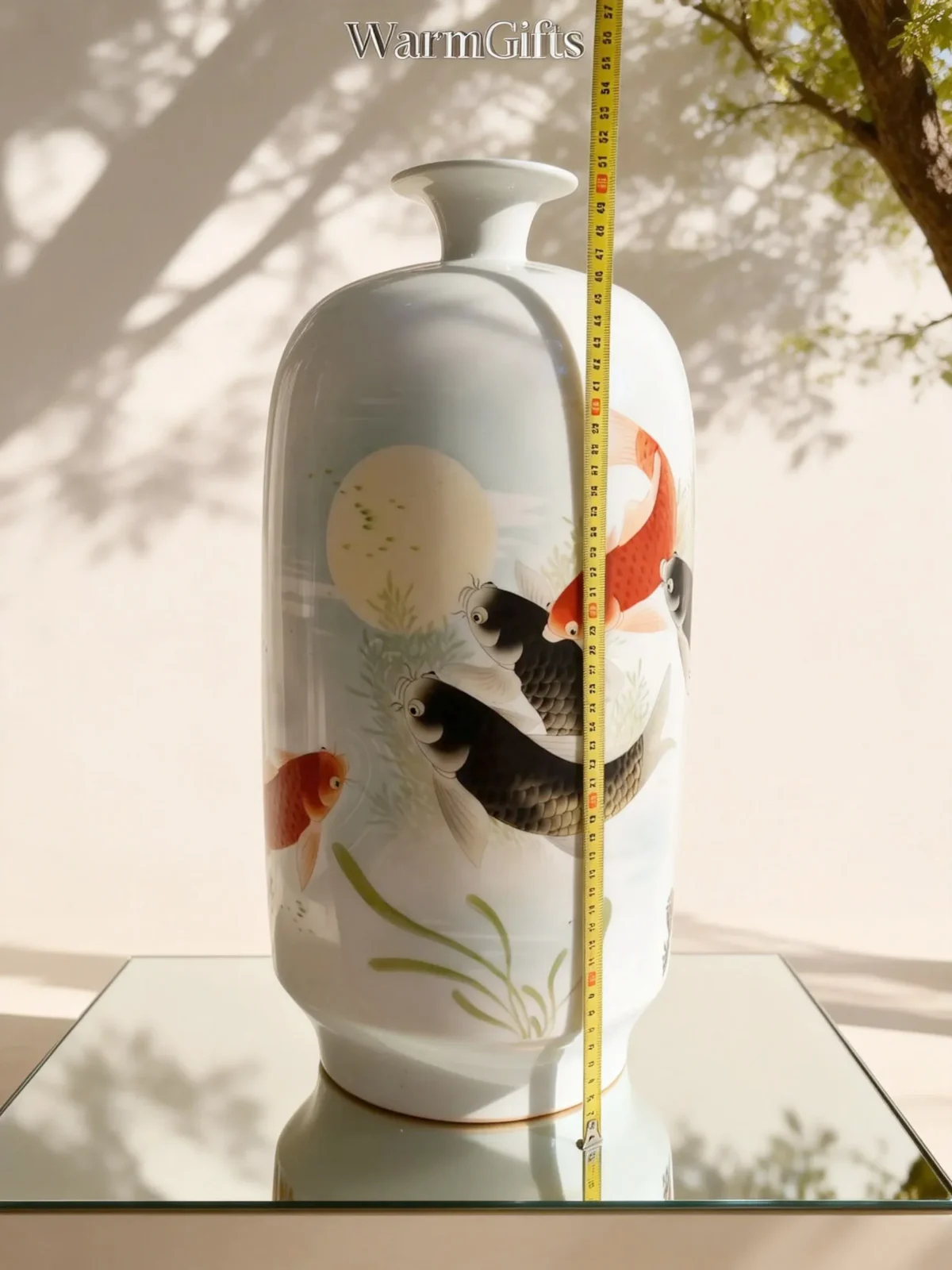 Irregular Porcelain Bottle Koi