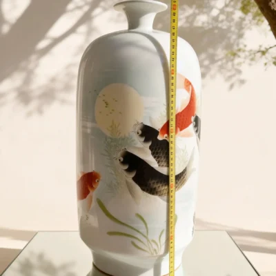 Irregular Porcelain Bottle Koi