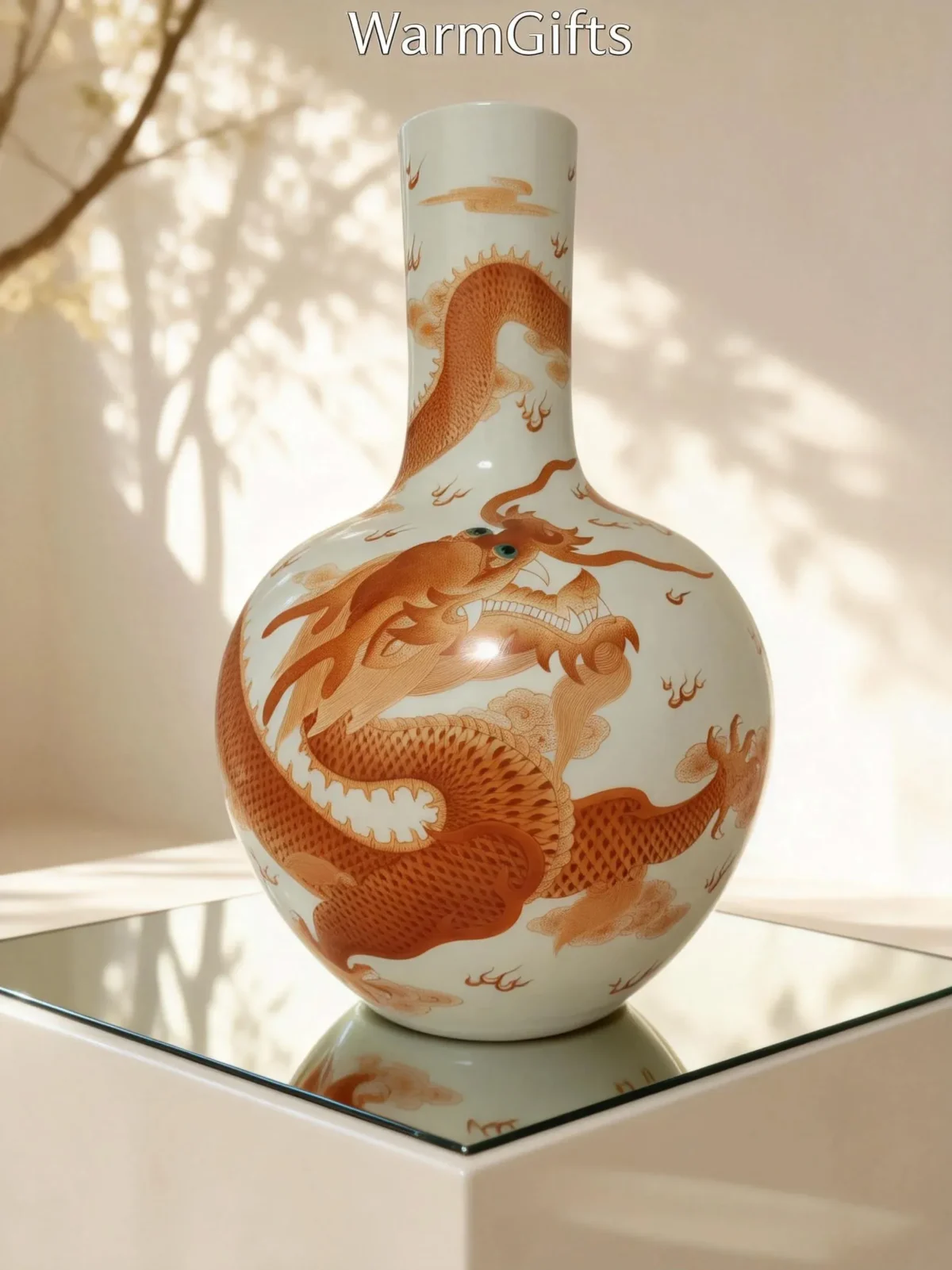 Straight-Neck Celestial Sphere Red Dragon