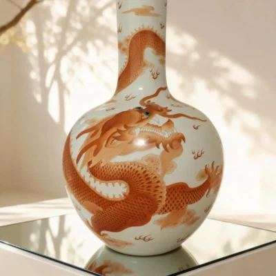 Straight-Neck Celestial Sphere Red Dragon