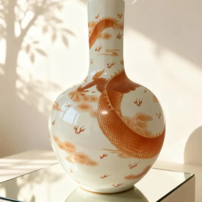 Straight-Neck Celestial Sphere Red Dragon