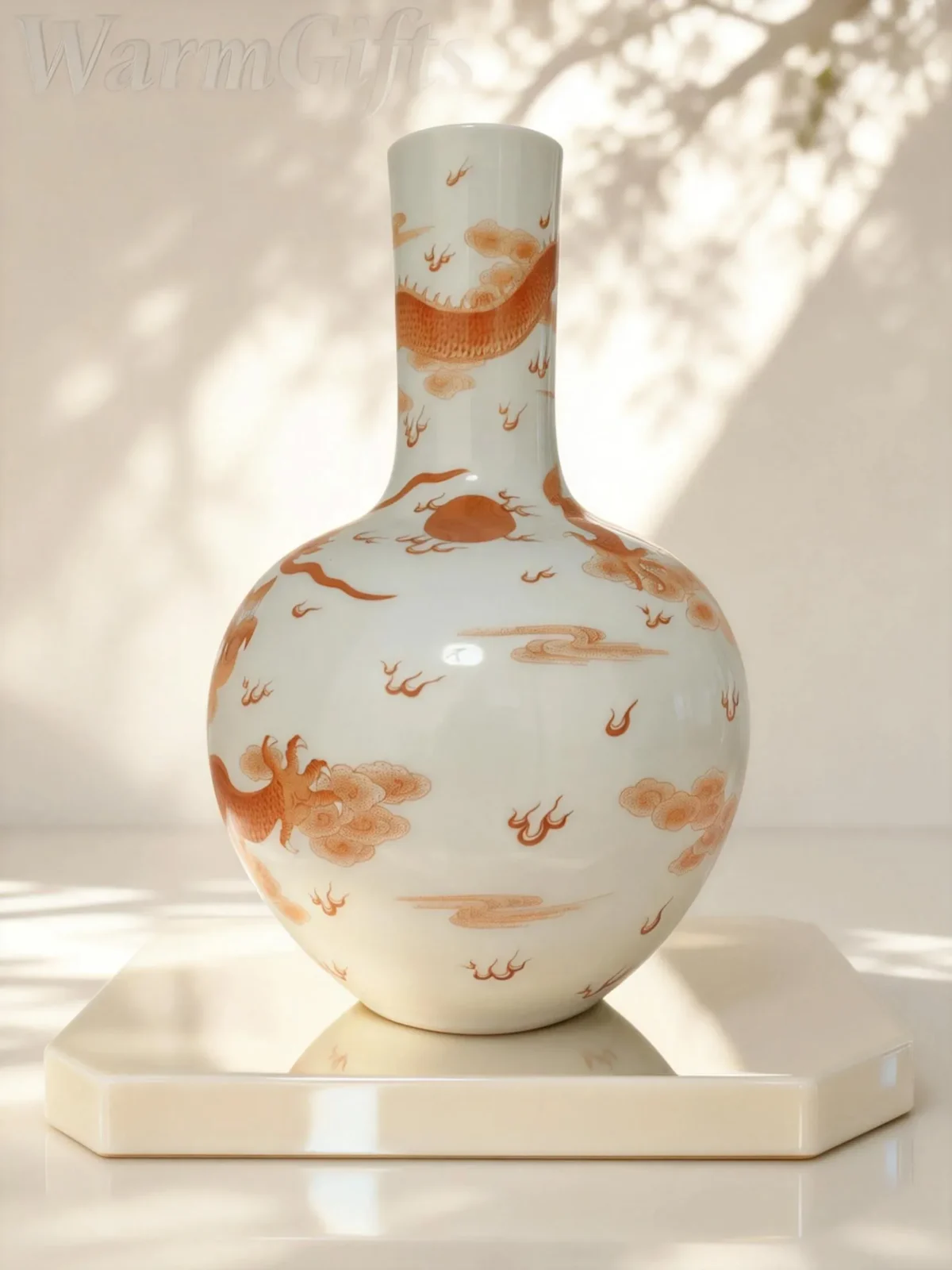 Straight-Neck Celestial Sphere Red Dragon