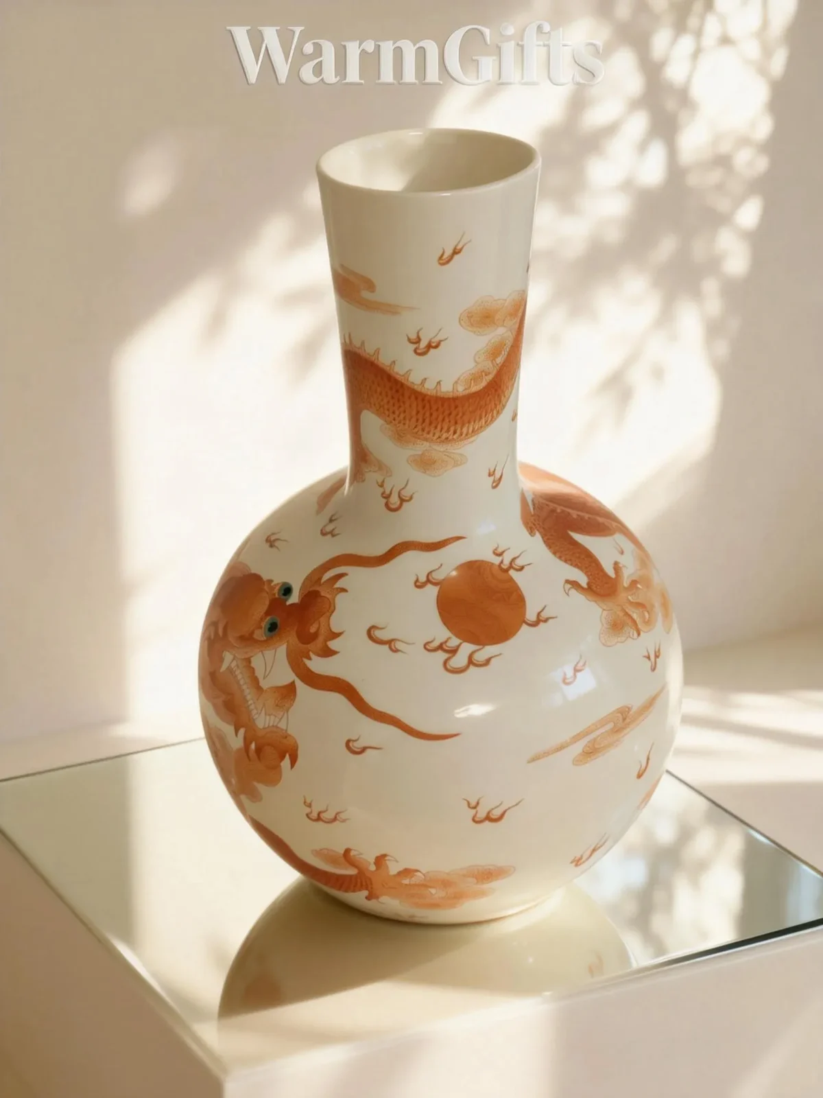 Straight-Neck Celestial Sphere Red Dragon