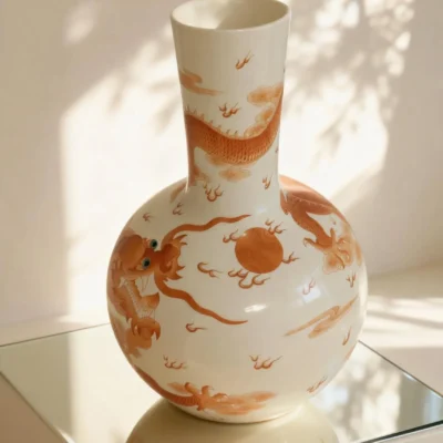 Straight-Neck Celestial Sphere Red Dragon