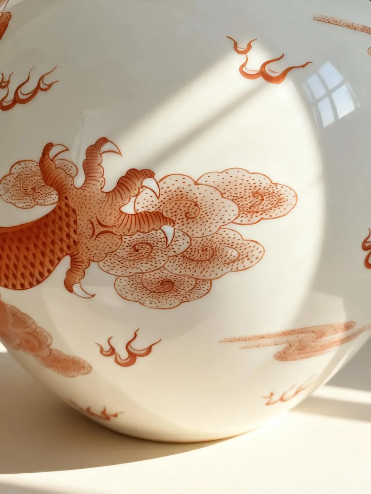 Straight-Neck Celestial Sphere Red Dragon