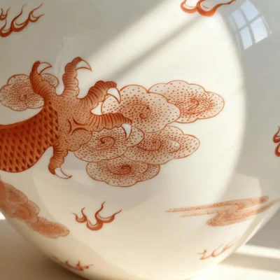 Straight-Neck Celestial Sphere Red Dragon