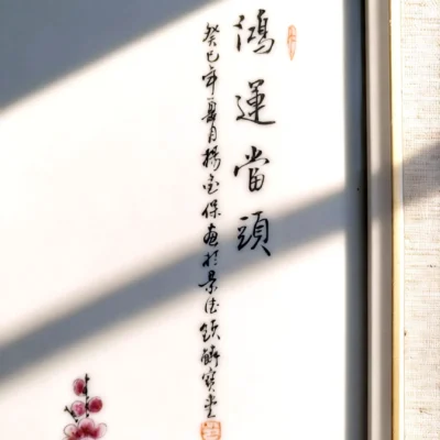 Meihua05 Twin Fish Playing Amid Plum Blossoms