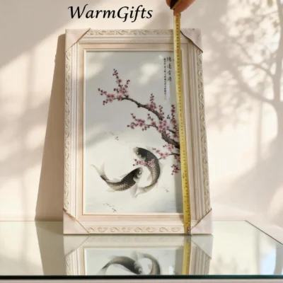 Meihua07 Twin Fish Playing Amid Plum Blossoms