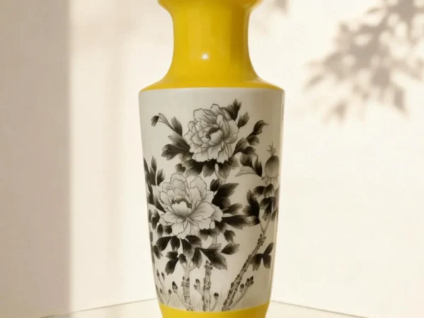 Golden Bell Gold-Traced Ink-Colored Black Peony