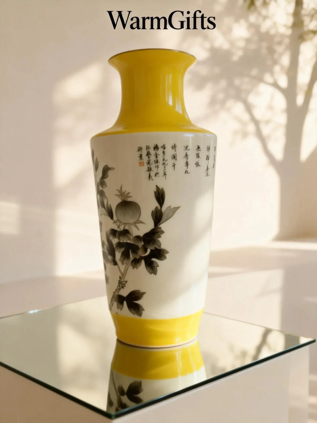 Golden Bell Gold-Traced Ink-Colored Black Peony