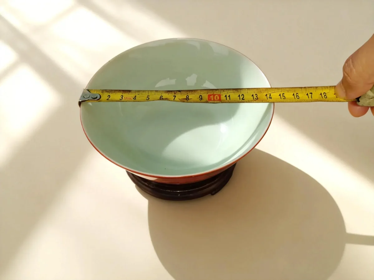 Red-Glaze Ink Landscape Porcelain Bowl