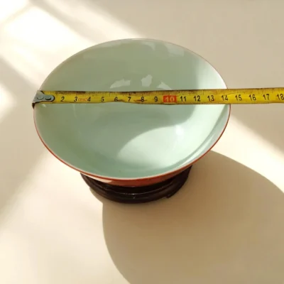 Red-Glaze Ink Landscape Porcelain Bowl