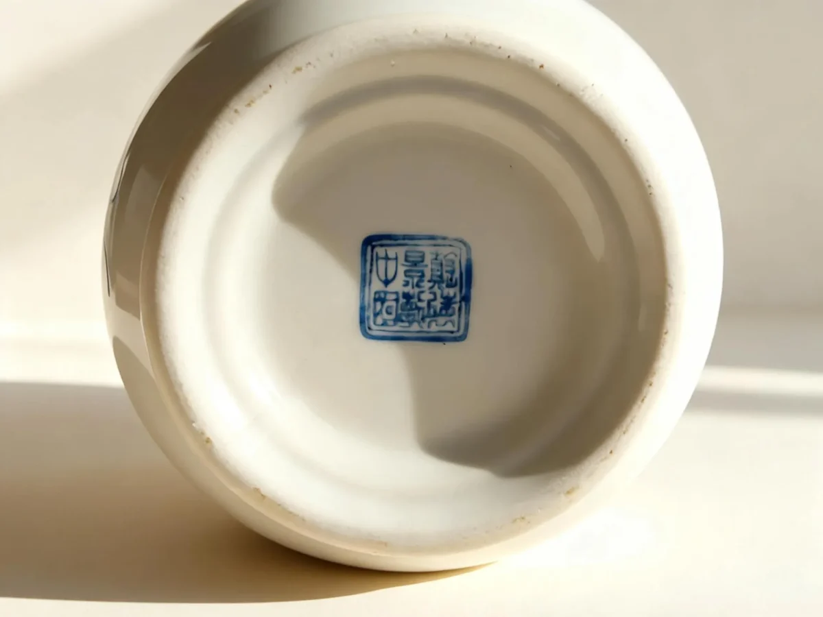 Flower Basket Bottle Pink Glaze with White-Peony Relief