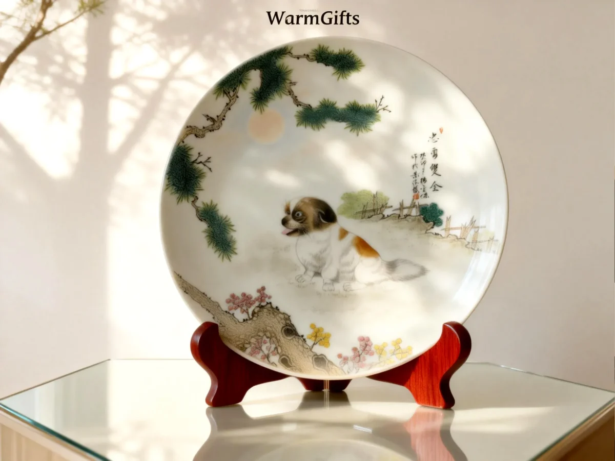 Quan01 Loyal and Brave Without Peer Porcelain Plate