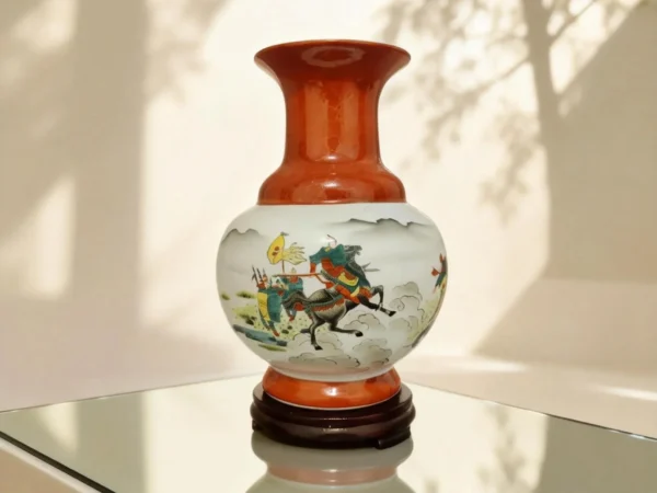 Lantern Bottle Iron-Red Gold-Traced Figures