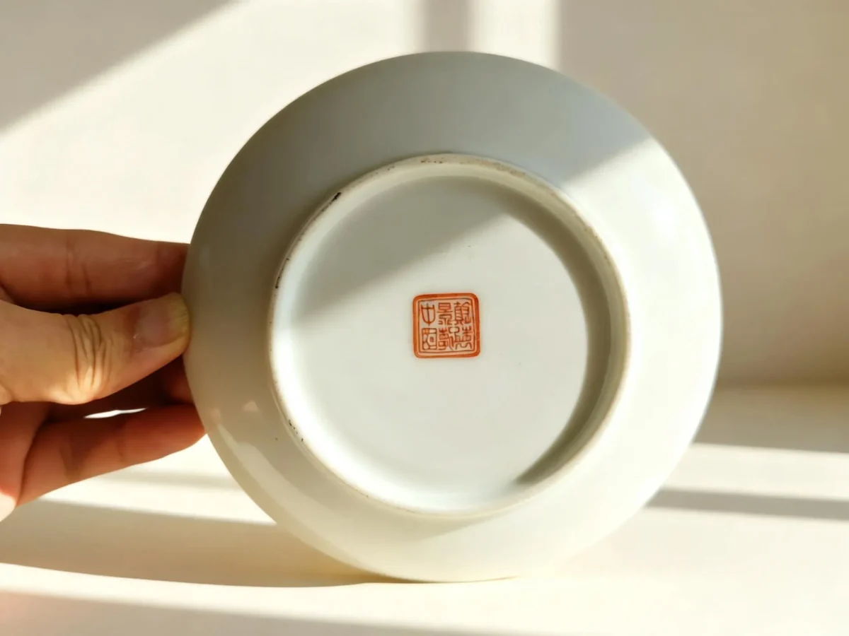 Peach Bat Porcelain Plate