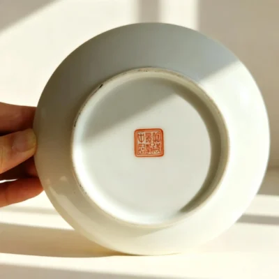 Peach Bat Porcelain Plate