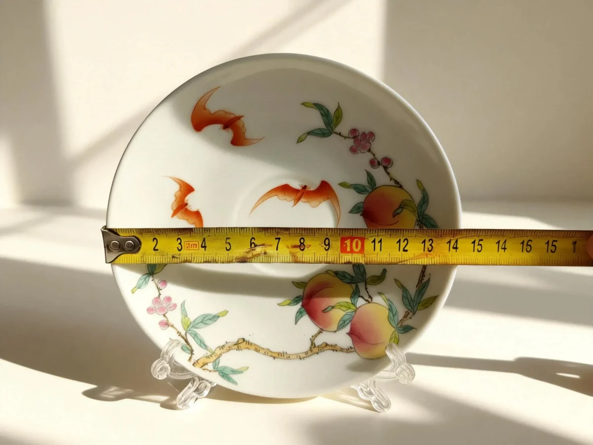 Peach Bat Porcelain Plate