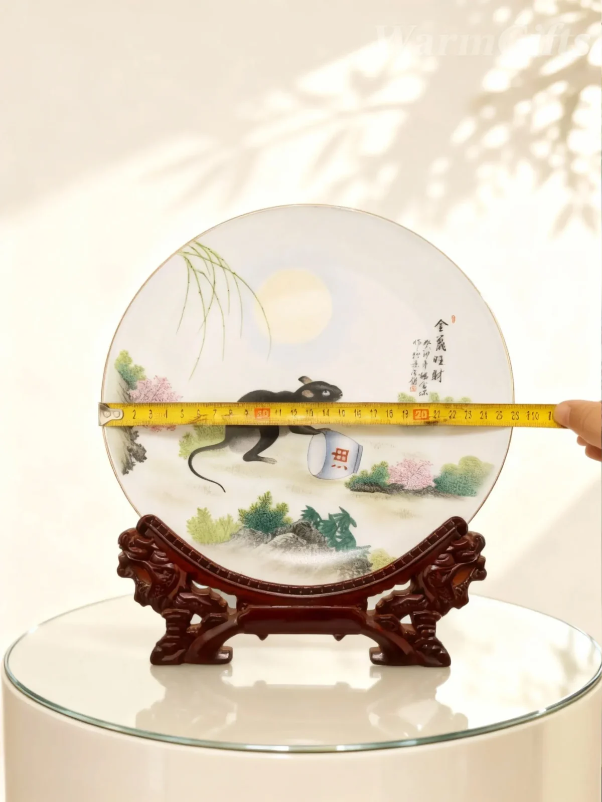 Golden Mouse Prosperity Porcelain Plate