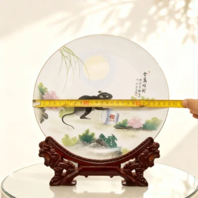 Golden Mouse Prosperity Porcelain Plate