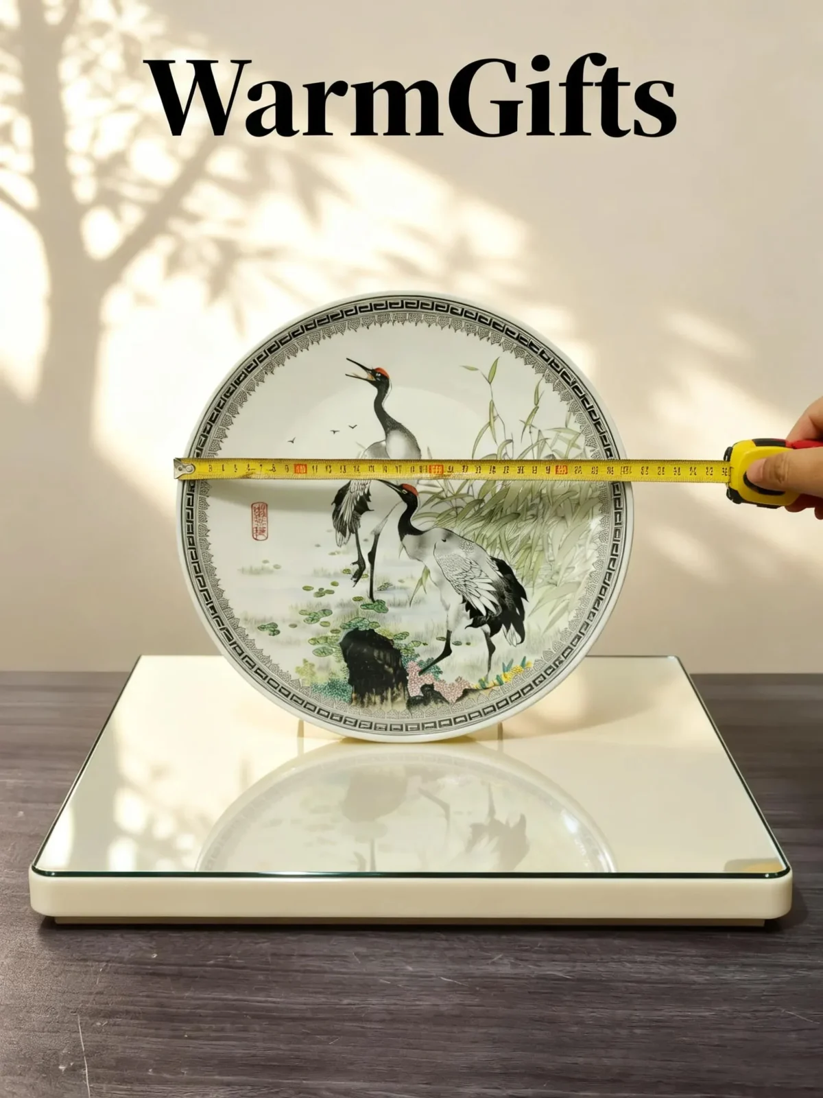 Wetland with red-crowned cranes and reeds