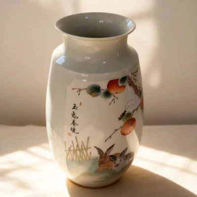 Winter Melon Bottle Reserved Panel Goat Rabbit