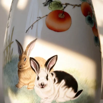 Winter Melon Bottle Reserved Panel Goat Rabbit