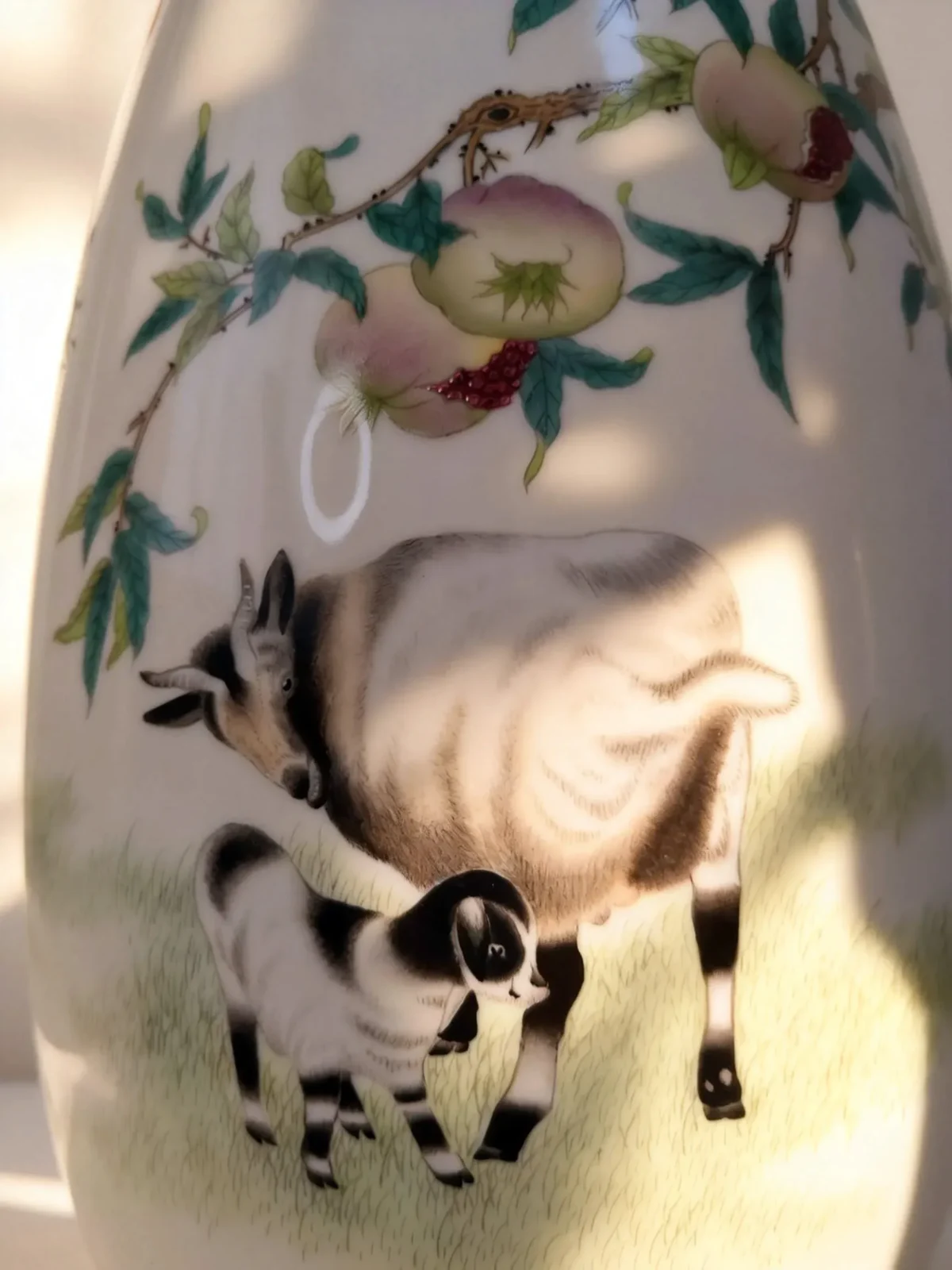 Winter Melon Bottle Reserved Panel Goat Rabbit