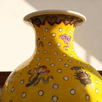 Yellow-Ground Arhat Bottle Pattern