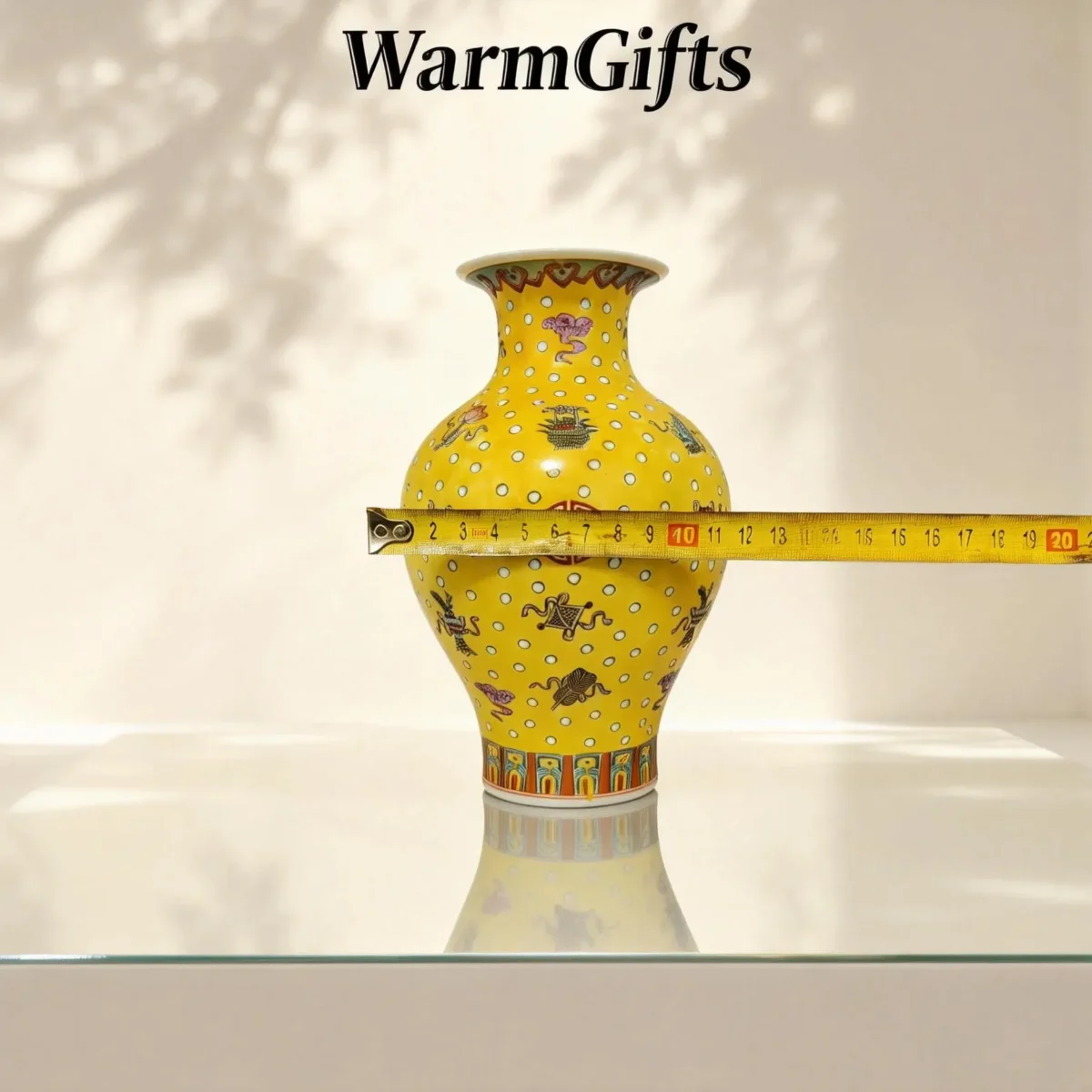 Yellow-Ground Arhat Bottle Pattern