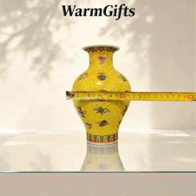 Yellow-Ground Arhat Bottle Pattern